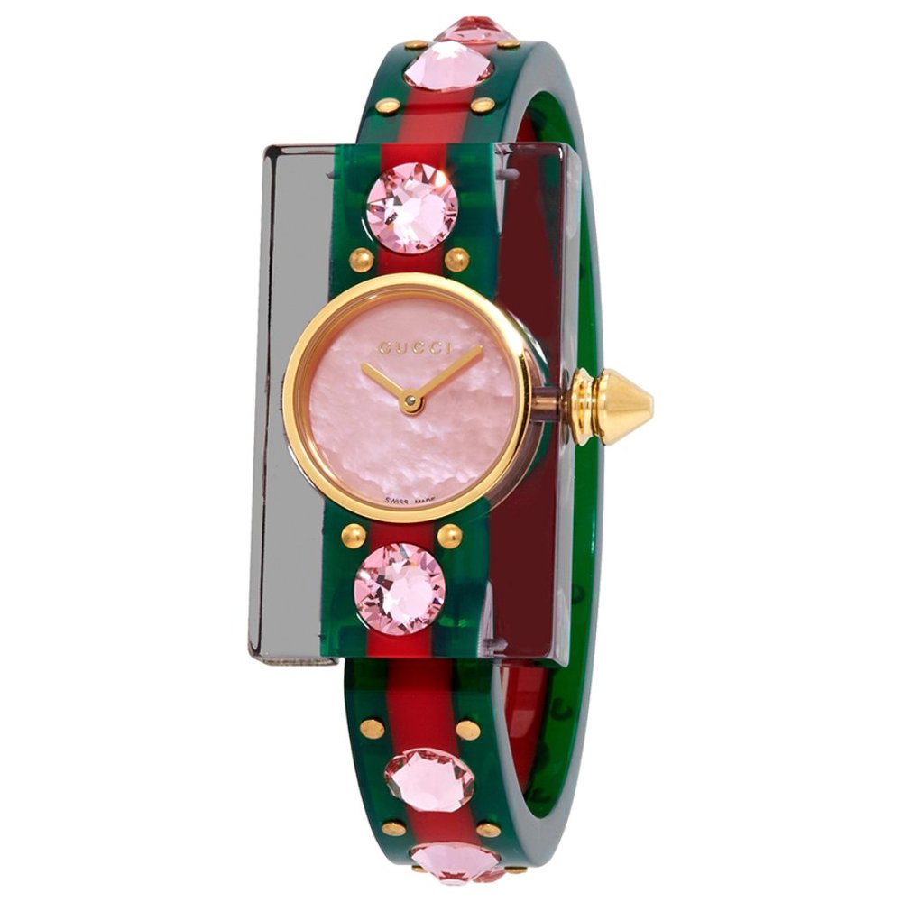 NEW GUCCI Web Mother of Pearl Bracelet Watch